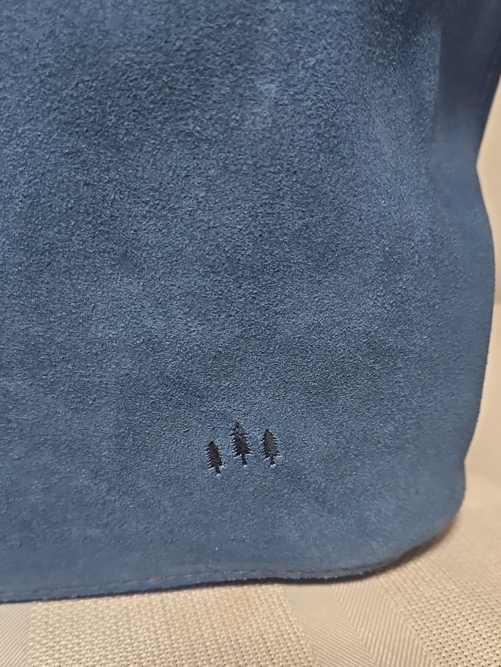 Portland Leather OS Devan - Mariner Blue Suede - Picture 3 of 8